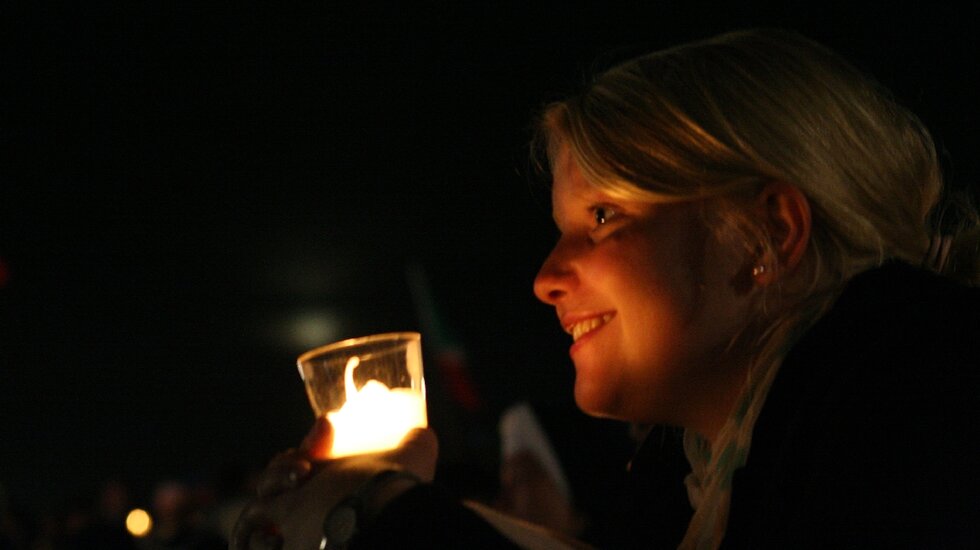 Pilger bei der Vigil (Erzbistum Köln)