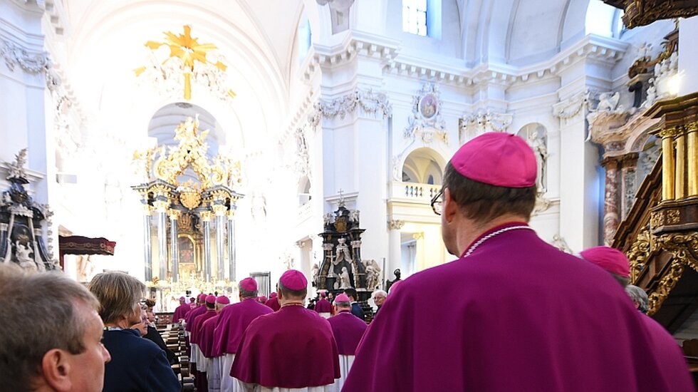 Bischöfe im Dom zu Fulda / © Harald Oppitz (KNA)