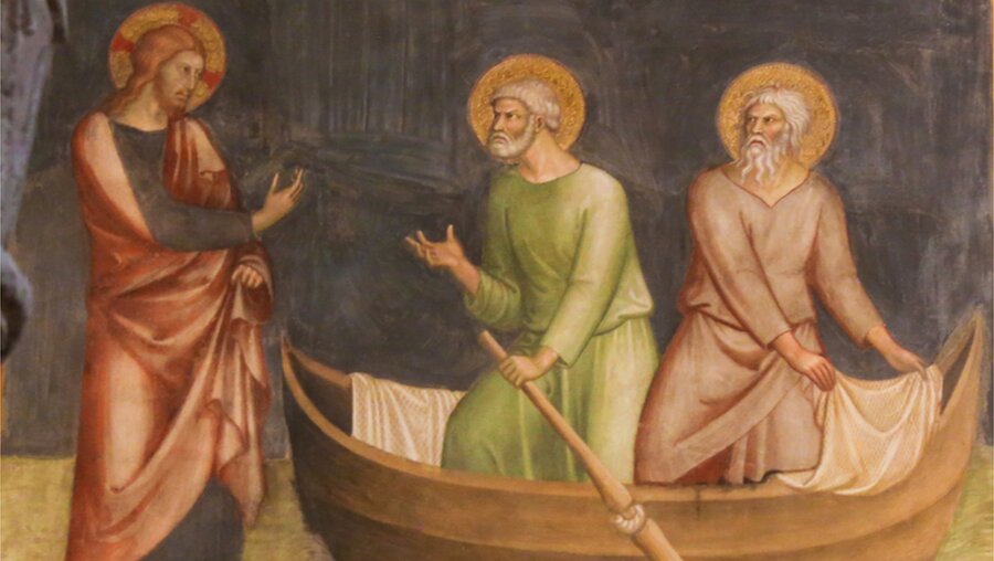 Ein Fresko zeigt Jesus, Petrus und Andreas / © jorisvo (shutterstock)