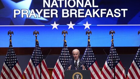 US-Präsident Biden bei Nationalem Gebetsfrühstück / © Patrick Semansky (dpa)