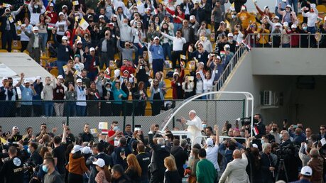 Papst Franziskus in Erbil / © Paul Haring/CNS photo (KNA)