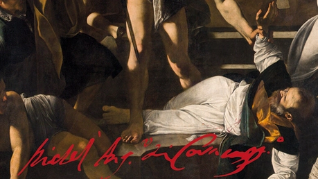 Briefmarke der Vatikanischen Post zum 450. Geburtstag des Malers Caravaggio / © Vatican Media/Romano Siciliani (KNA)