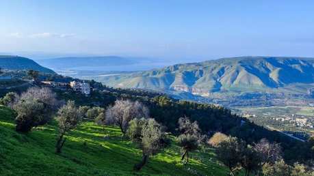Blick auf den See Genezareth und die Golanhöhen an der Grenze zwischen Israel, Syrien und Jordanien / © Stefano Ember (shutterstock)