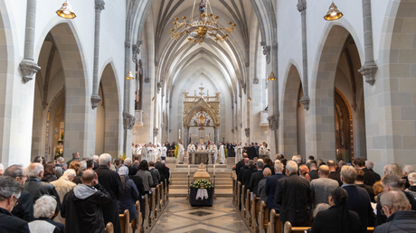 Trauerfeier in der Klosterkirche von Sankt Ottilien (Erzabtei St. Ottilien)