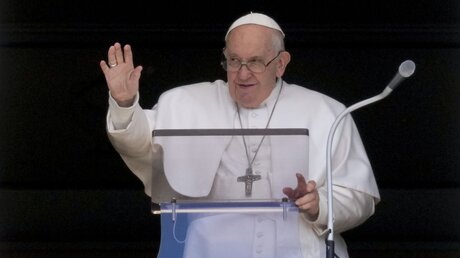 Papst Franziskus beim sonntäglichen Regina caeli-Gebet / © Andrew Medichini (dpa)