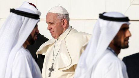 Papst Franziskus in Abu Dhabi / © Paul Haring (KNA)