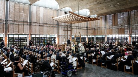 Papst Franziskus besucht Weltkirchenrat (Archiv) / © Paul Haring (KNA)