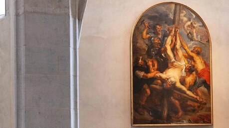 Das Gemälde "Kreuzigung Petri" von Peter Paul Rubens in der Kölner Kirche Sankt Peter / © Vanessa Lange (LVR)