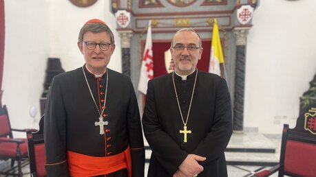 Kardinal Woelki mit dem lateinischen Patriarchen von Jerusalem, Kardinal Pierbattista Pizzaballa (EBK)