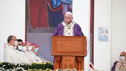 Gottesdienst mit Papst Franziskus in Erbil / © Paul Haring/CNS photo (KNA)