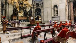 Papst Franziskus feiert die Messe mit den neu ernannten Kardinälen am 29. November 2020 im Petersdom im Vatikan / © Paolo Galosi/Romano Siciliani (KNA)